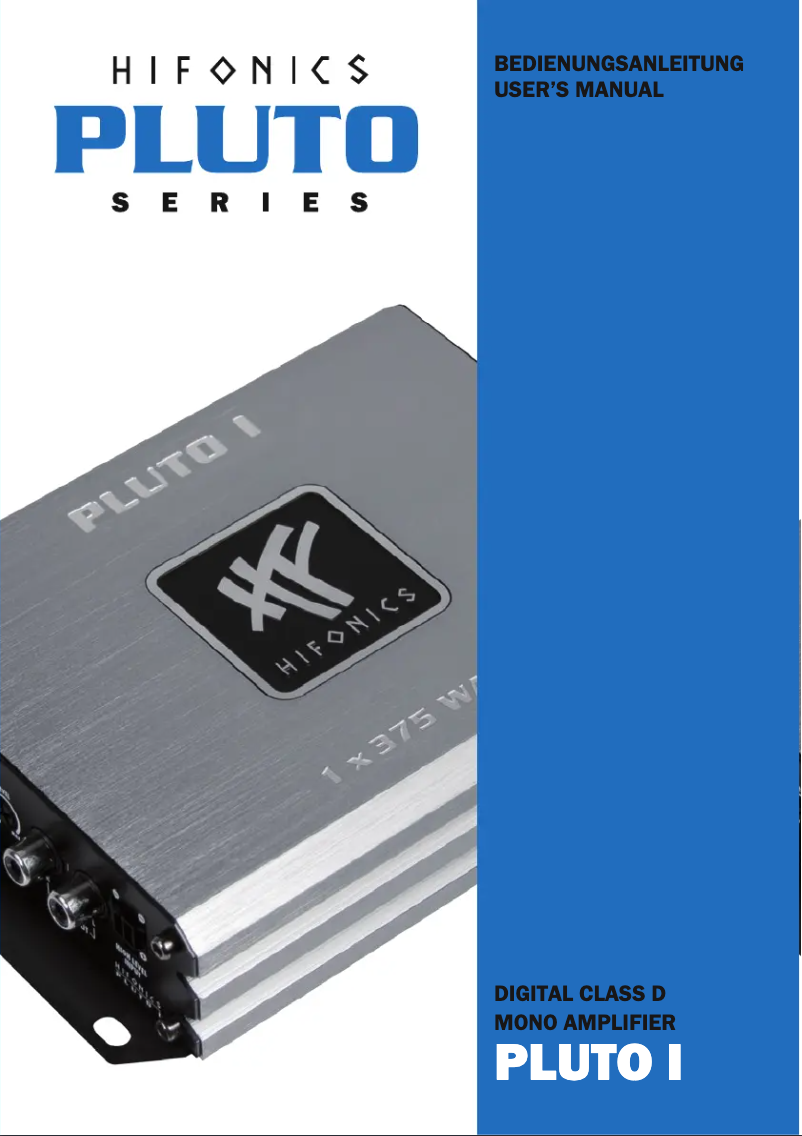 Page 1 de la notice Manuel utilisateur Hifonics Pluto I