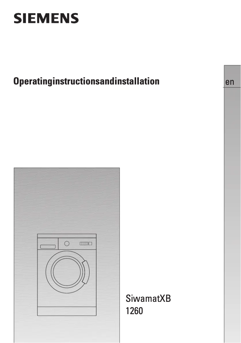Image de la première page du manuel de l'appareil WXB1260