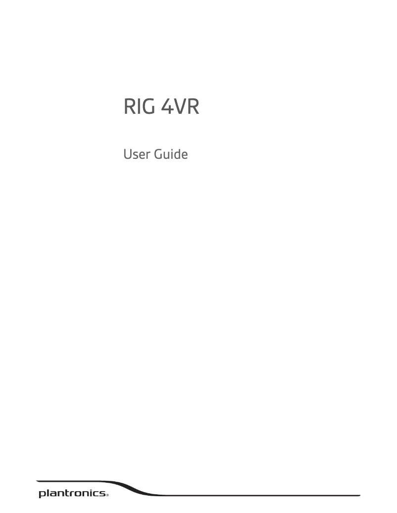 Image de la première page du manuel de l'appareil RIG 4VR