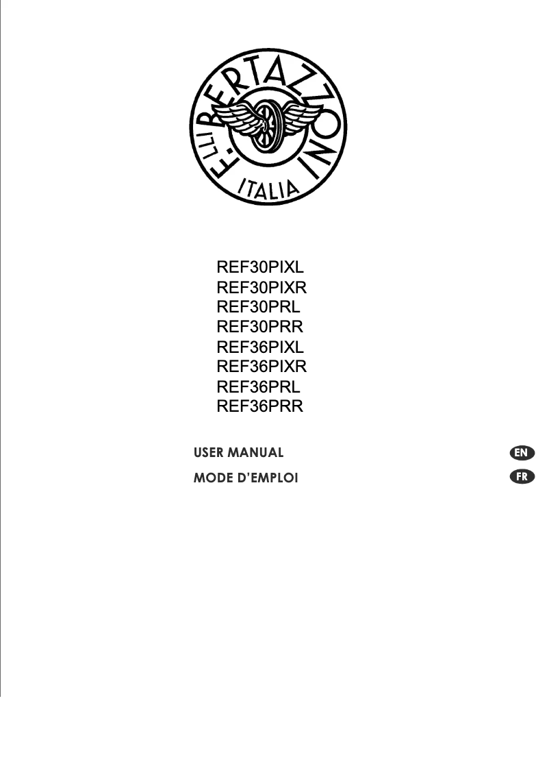 Page 1 de la notice Manuel d'utilisation et d'entretien Bertazzoni REF30PIXL