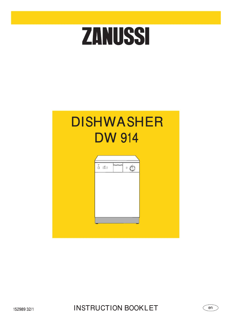 Page n°1 - Manuel utilisateur Zanussi DW 914W