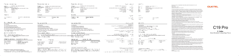 Page n°1 - Manuel utilisateur Oukitel C19 Pro