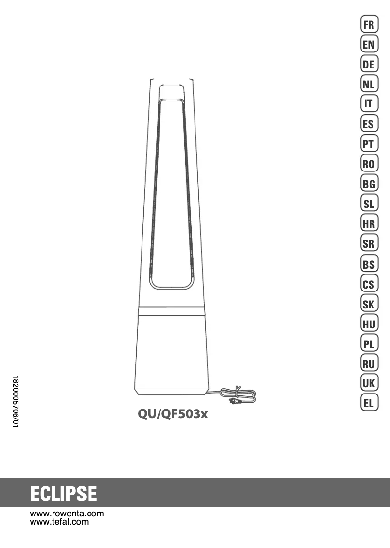 Page 1 de la notice Manuel utilisateur Rowenta Eclipse QU5030