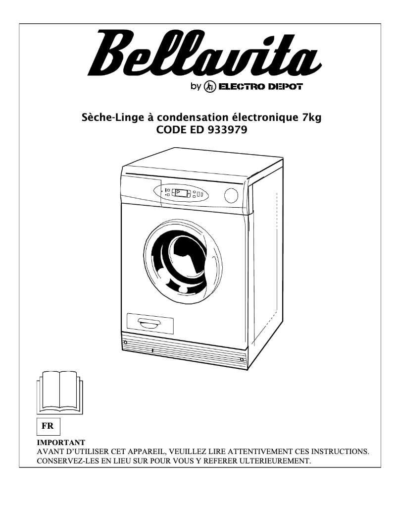 Page 1 de la notice Manuel utilisateur Bellavita SL7 CEC SA