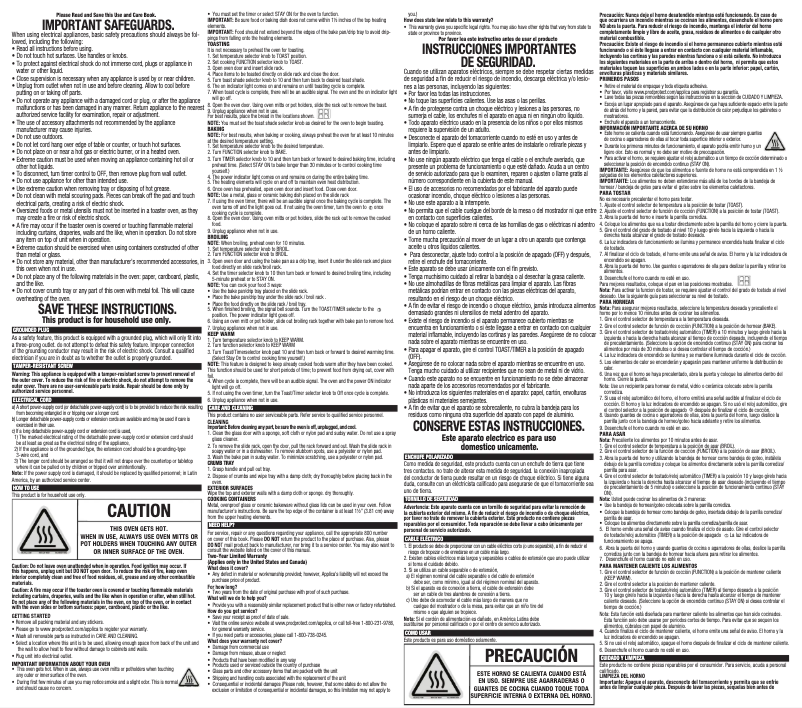Page n°1 - Manuel utilisateur Black & Decker TO1303SB
