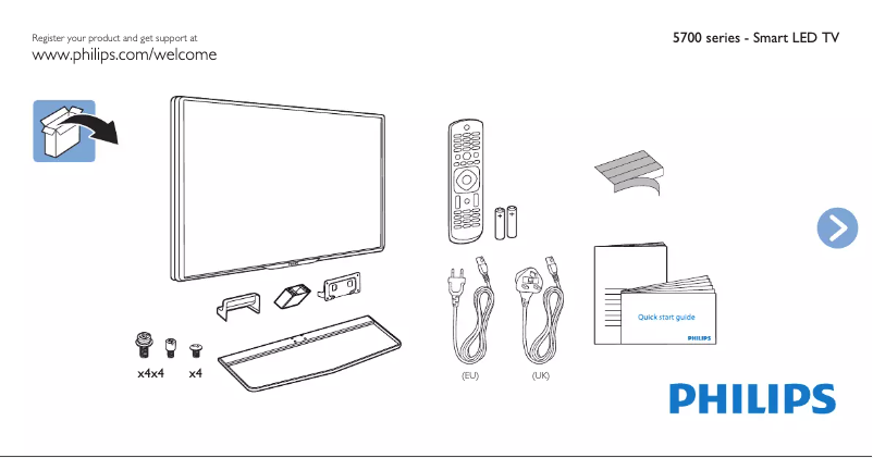 Página 1 del manual Guía de inicio rápido Philips 5000 series 40PFS5709