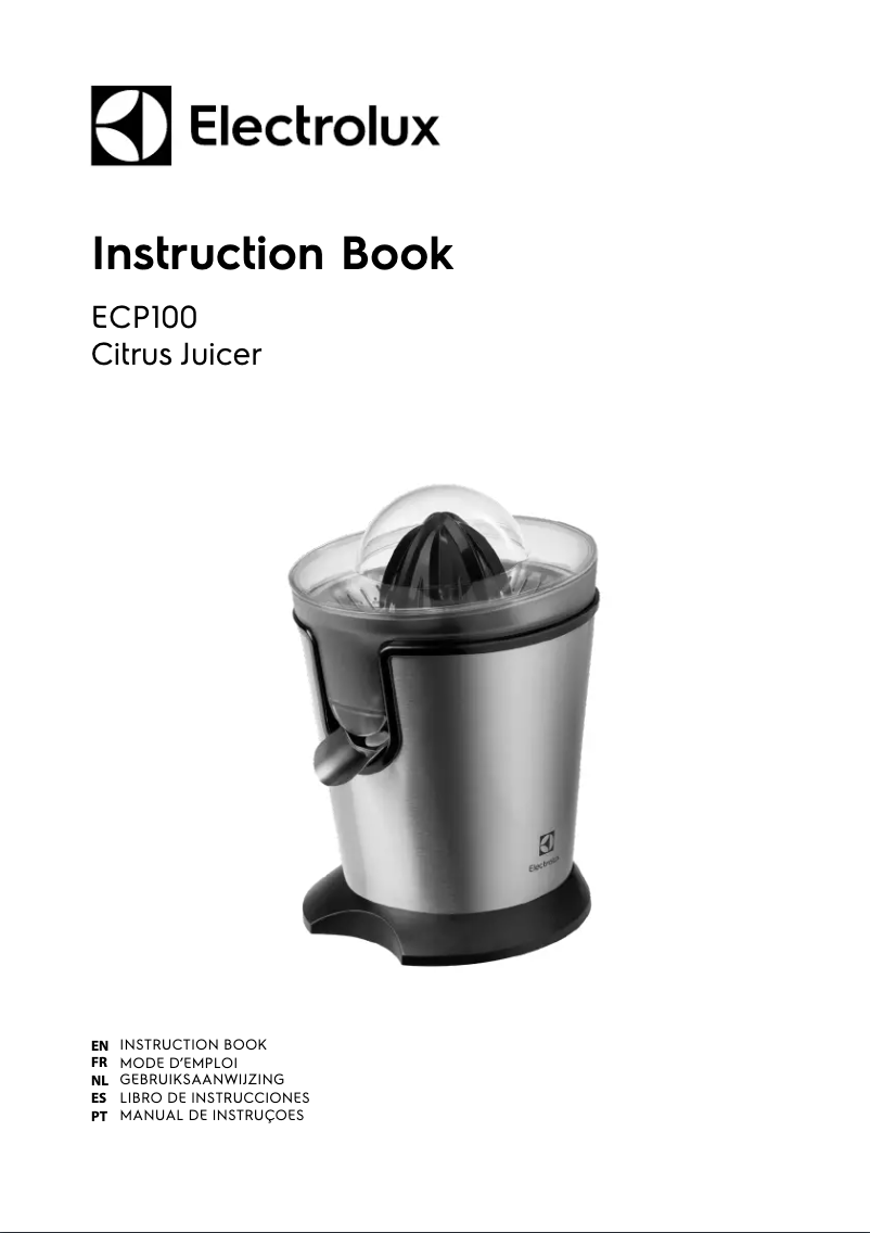 Page 1 de la notice Manuel utilisateur Electrolux ECP100