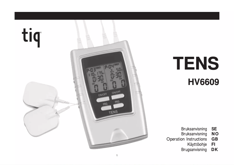 Página 1 del manual Manual de usuario Tiq TENS HV6609