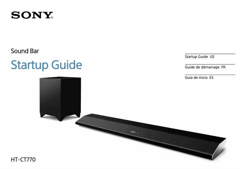Page n°1 - Guide d'installation Sony HT-CT770