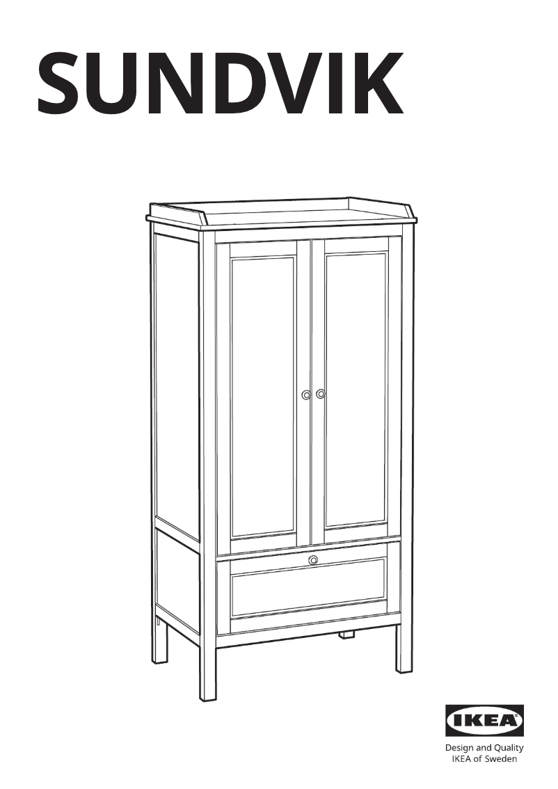Page 1 de la notice Manuel utilisateur Ikea SUNDVIK 102.696.96
