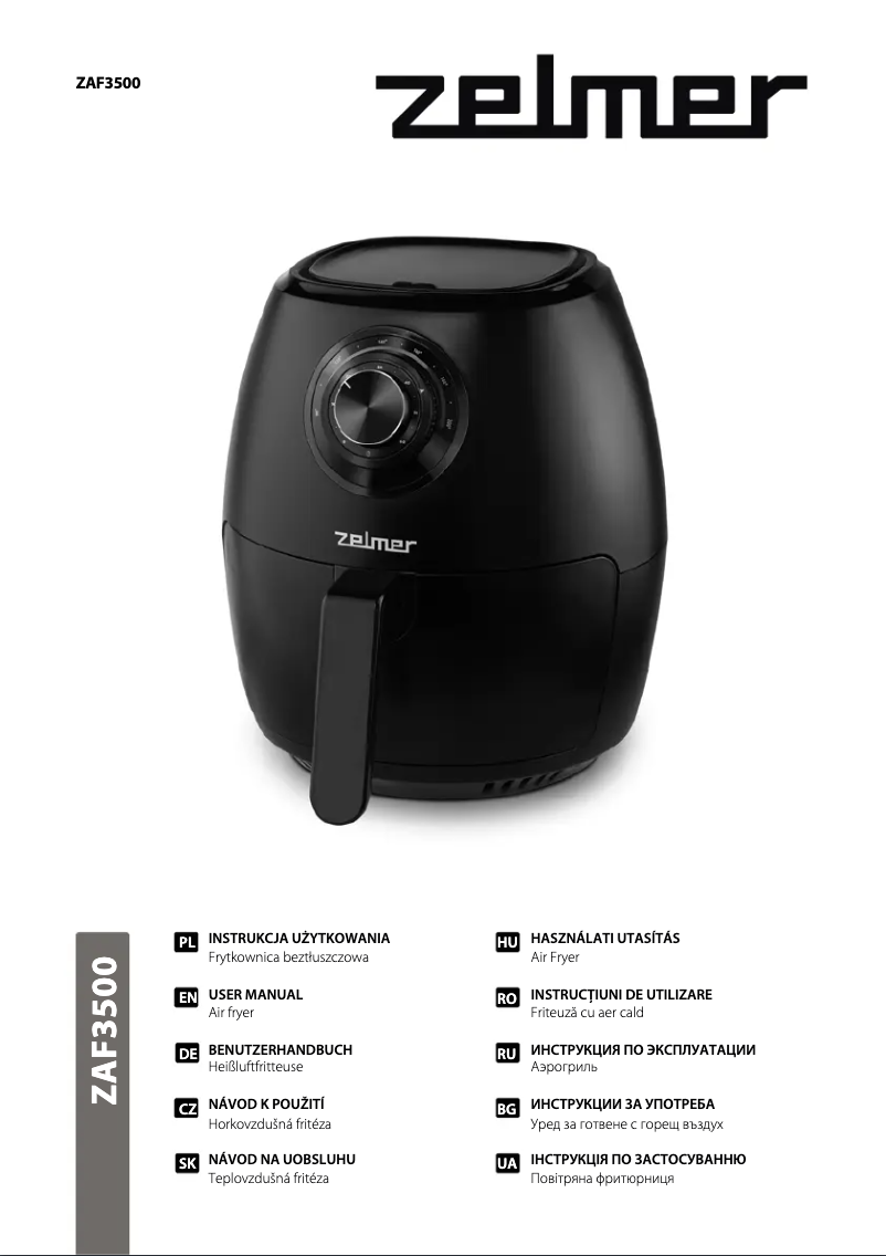 Page 1 de la notice Manuel utilisateur Zelmer ZAF3500