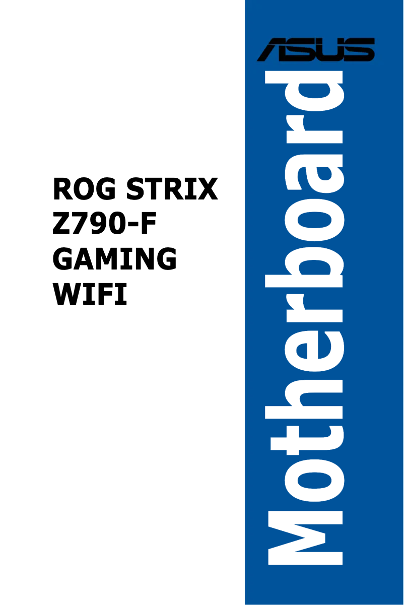 Page 1 de la notice Manuel utilisateur Asus ROG STRIX Z790-F GAMING WIFI