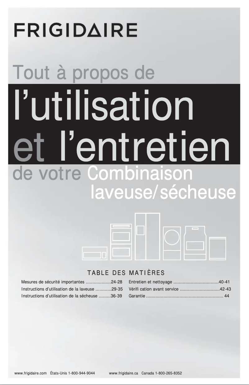 Image de la première page du manuel de l'appareil FFLE4033QT