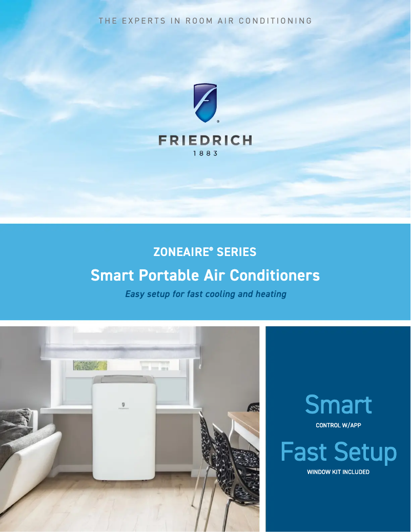 Page 1 de la notice Brochure Friedrich ZoneAire ZCP10SA