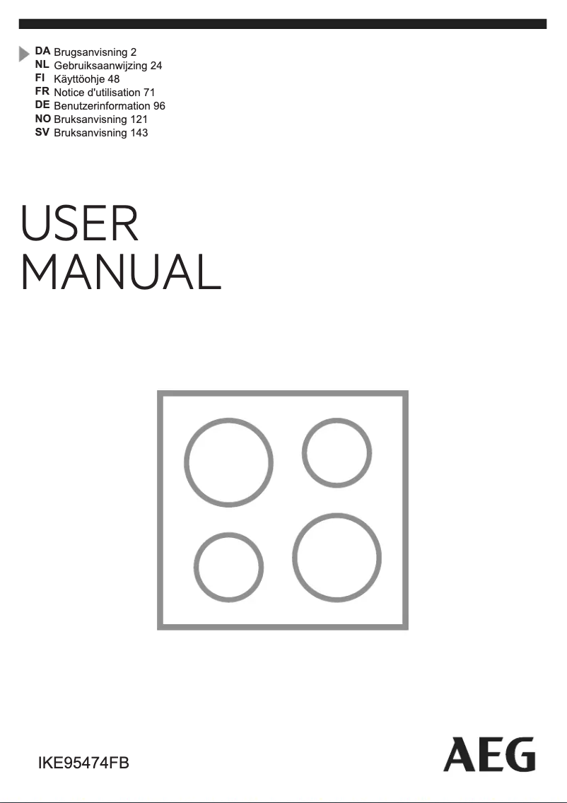 Página 1 del manual Manual de usuario AEG IKE95474FB