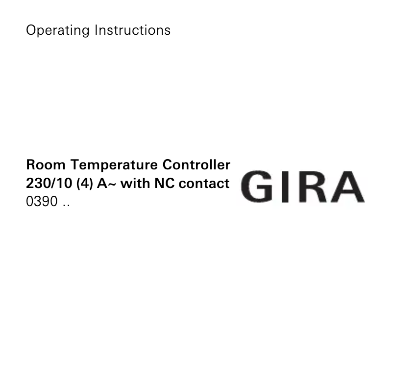 Página 1 del manual Manual de usuario Gira 039026