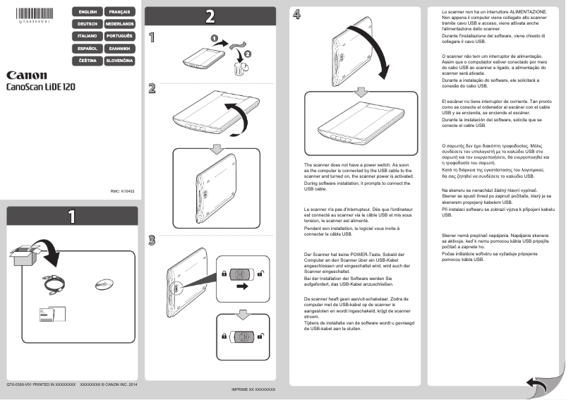 Page 1 de la notice Manuel utilisateur Canon CanoScan LiDE 120