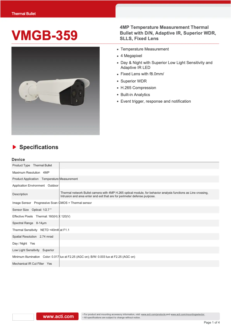 Image de la première page du manuel de l'appareil VMGB-359