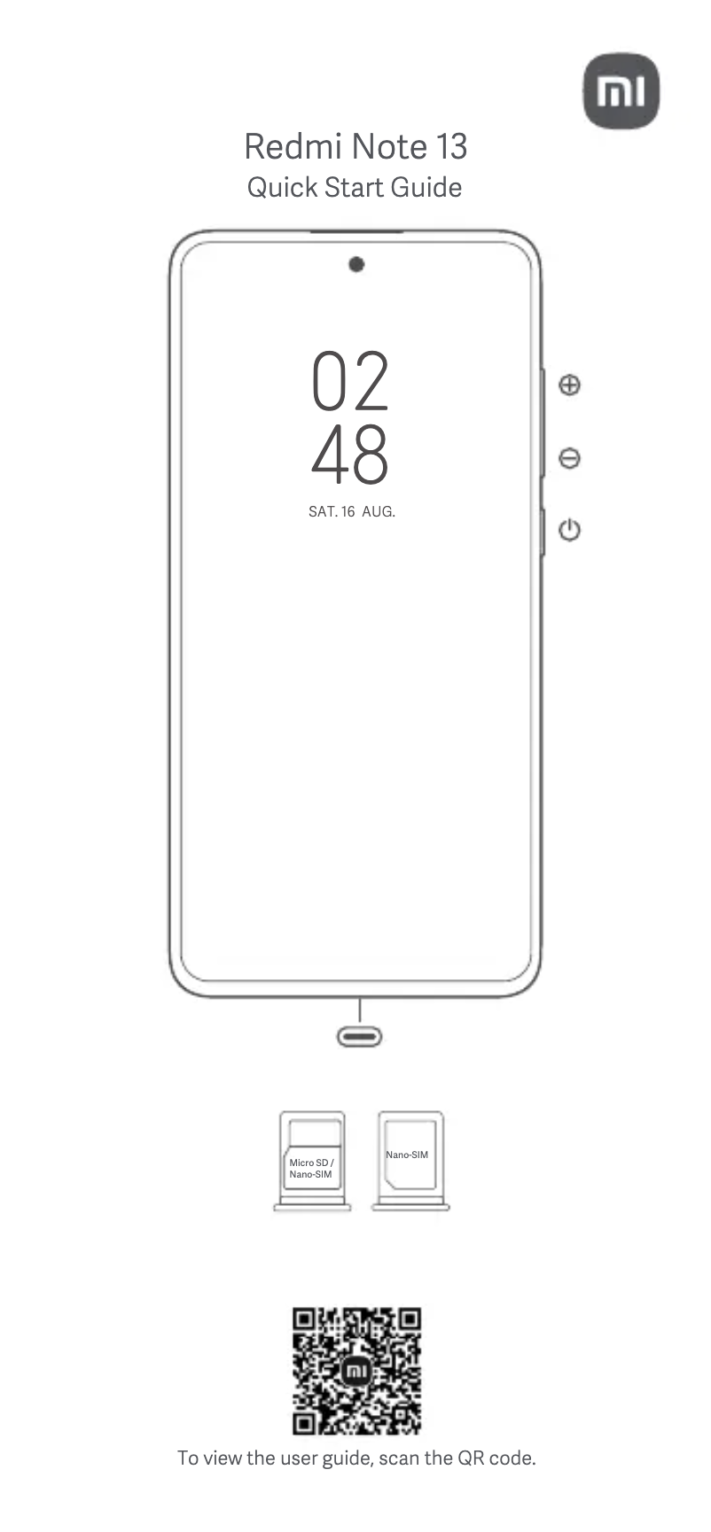 Image de la première page du manuel de l'appareil Redmi Note 13