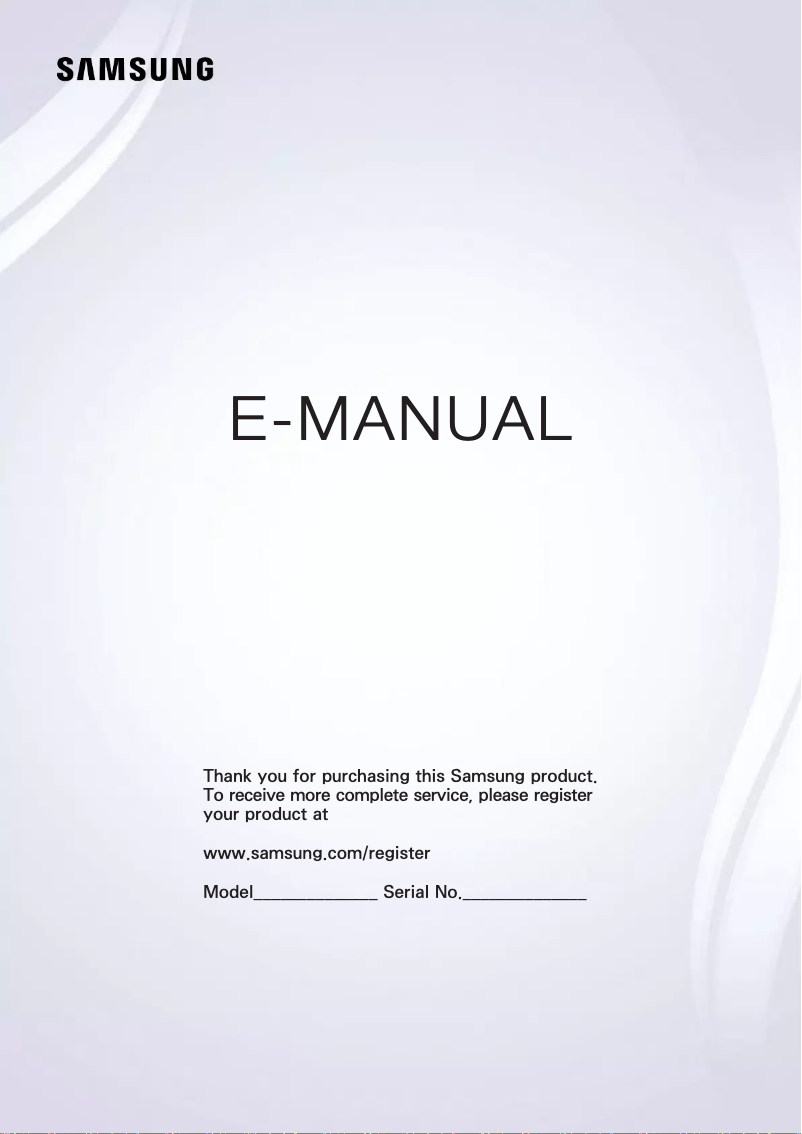 Page 1 de la notice Manuel utilisateur Samsung UE40JU6410U