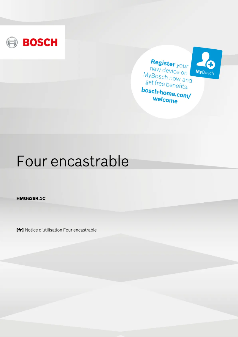 Page 1 de la notice Manuel utilisateur Bosch HMG636RS1C