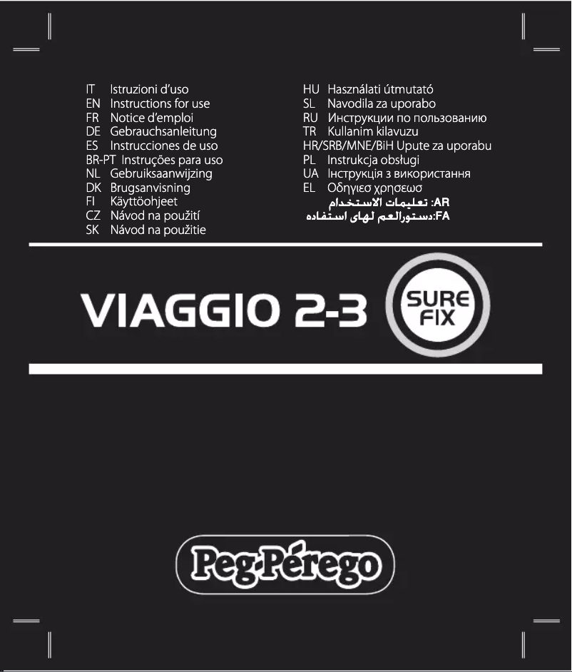 Page 1 de la notice Manuel utilisateur Peg Perego Viaggio 2-3 Surefix