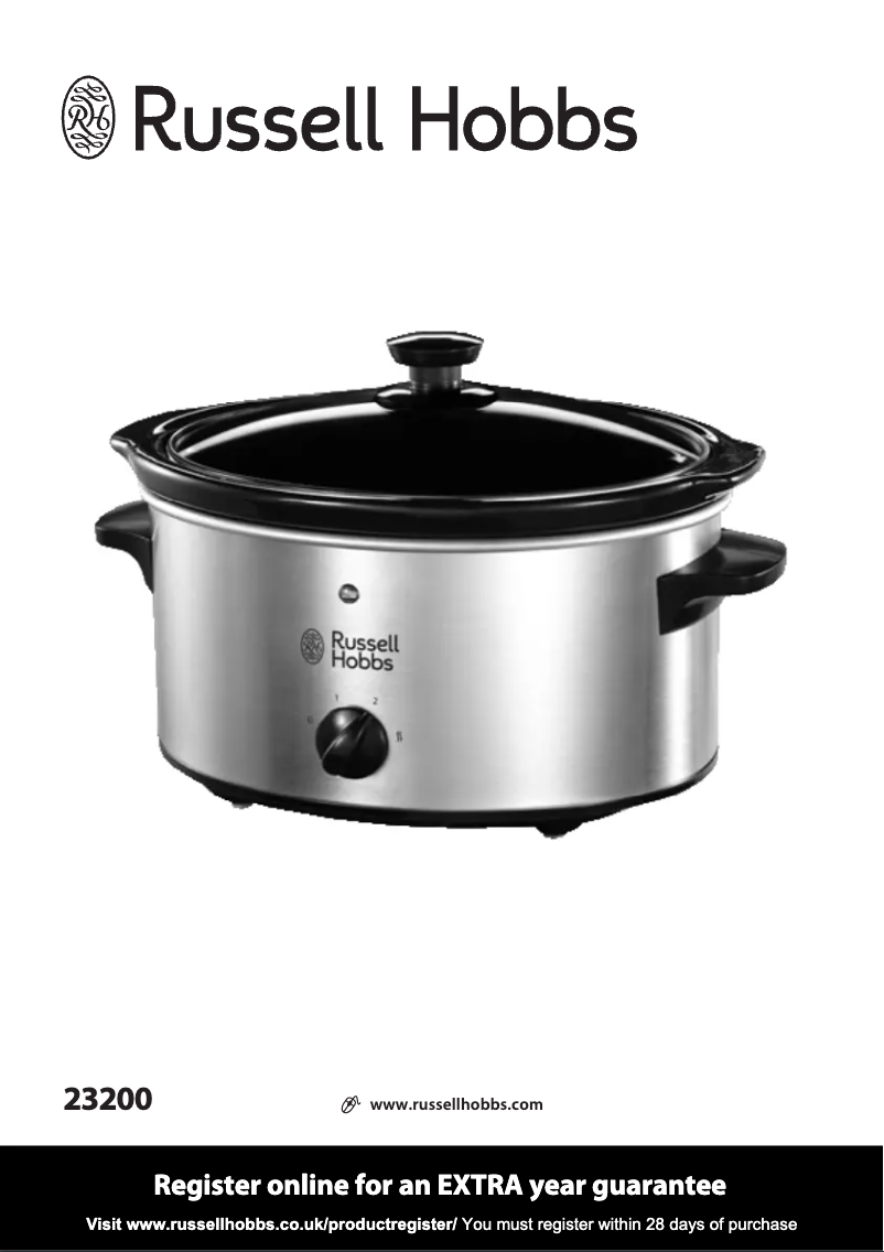 Page 1 de la notice Manuel utilisateur Russell Hobbs 23200
