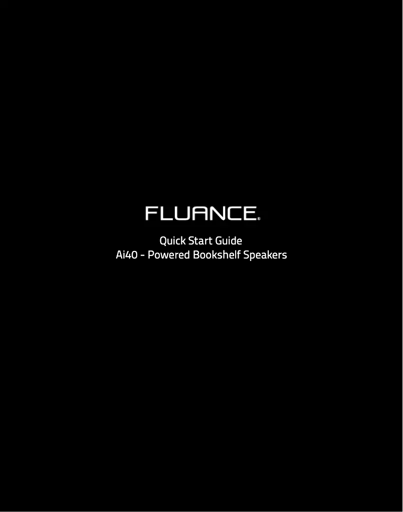 Page n°1 - Guide de démarrage rapide Fluance RT80