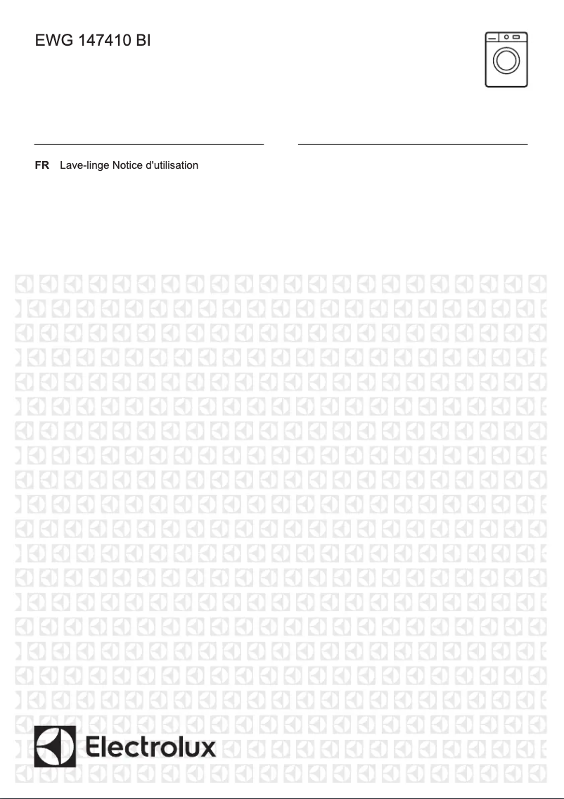 Page 1 de la notice Manuel utilisateur Electrolux EWG147410BI