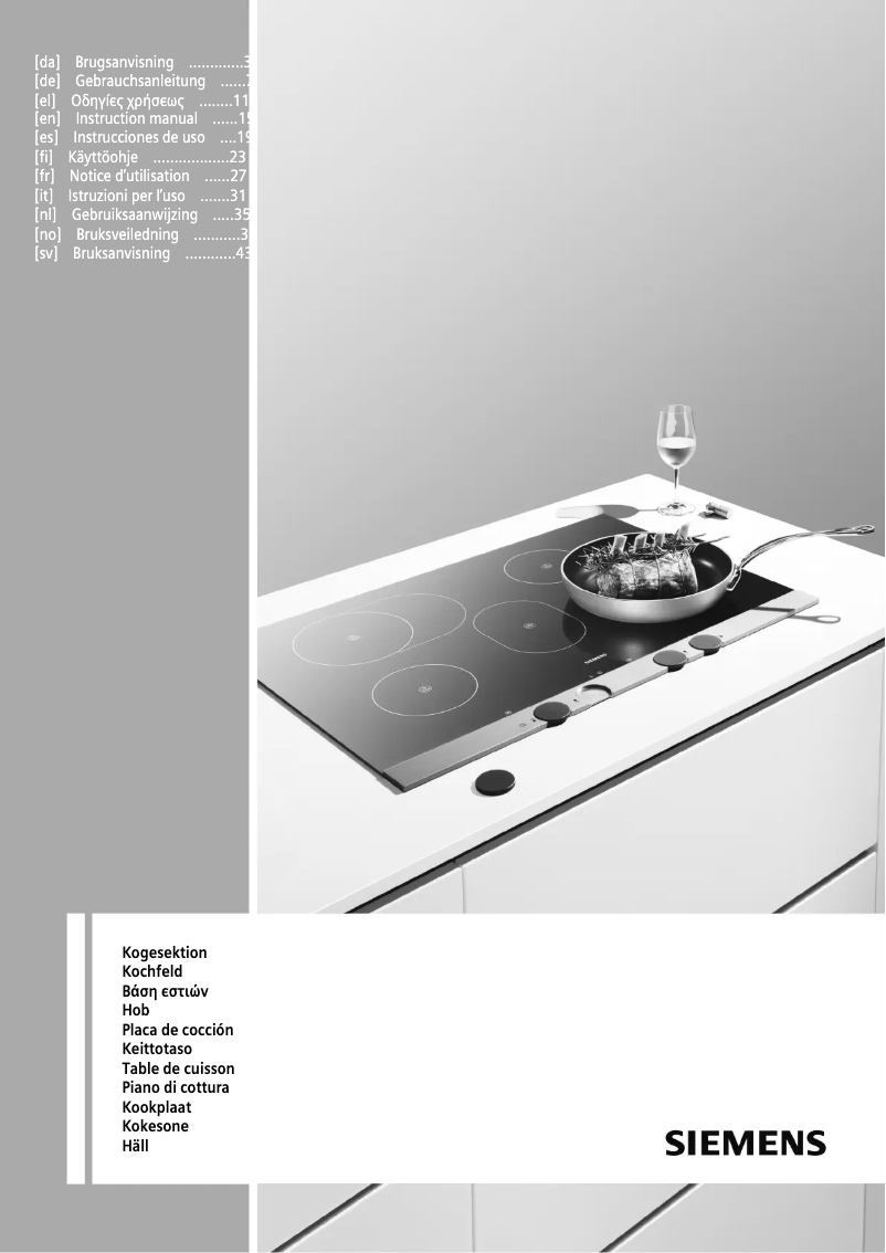 Page n°1 - Manuel d'utilisation et d'entretien Siemens EA125501C