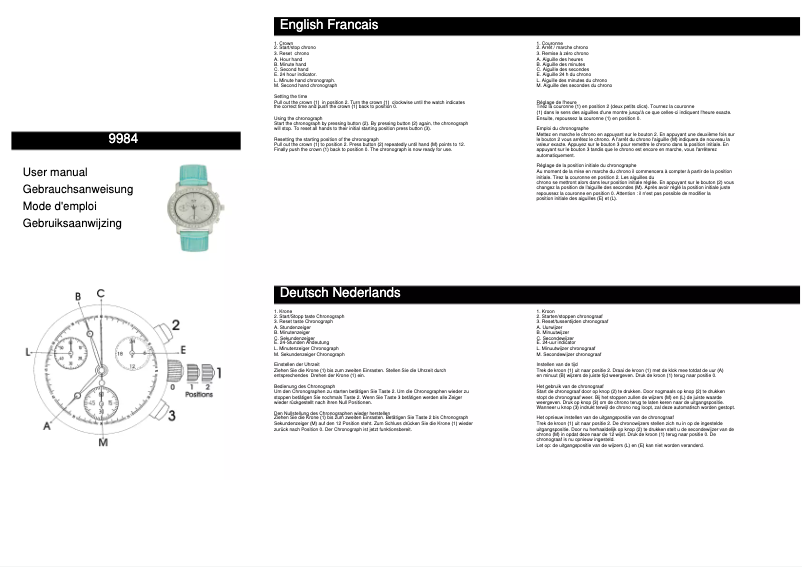 Page n°1 - Manuel utilisateur Davis 9984
