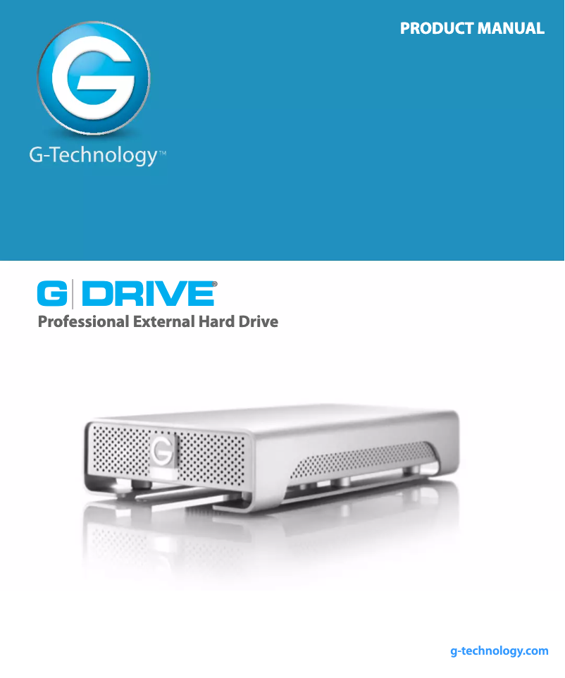 Image de la première page du manuel de l'appareil G-Drive 2TB