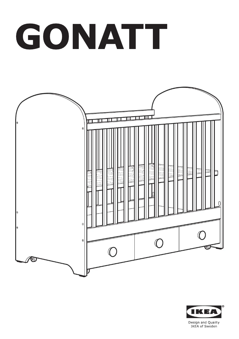 Page 1 de la notice Manuel utilisateur Ikea GONATT 605.441.45