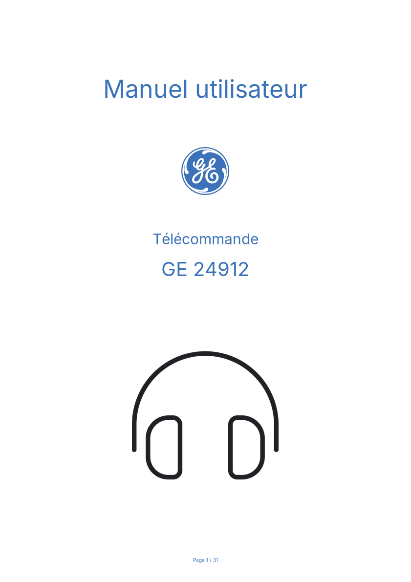 Image de la première page du manuel de l'appareil 24912