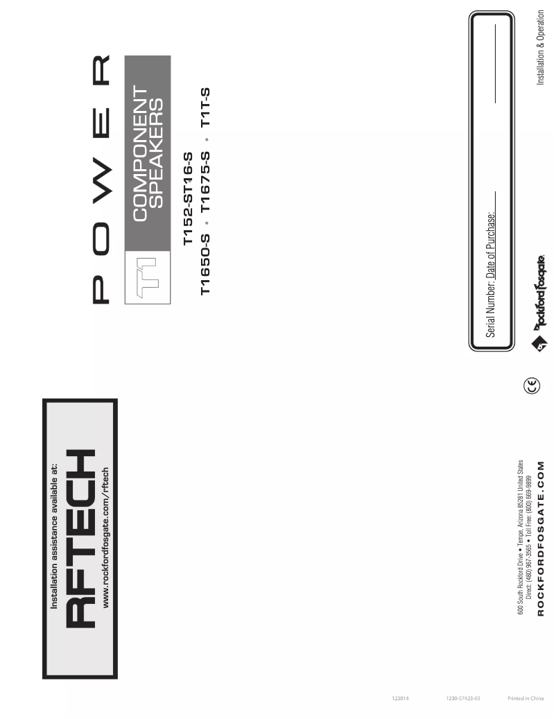Image de la première page du manuel de l'appareil Power T1675-S