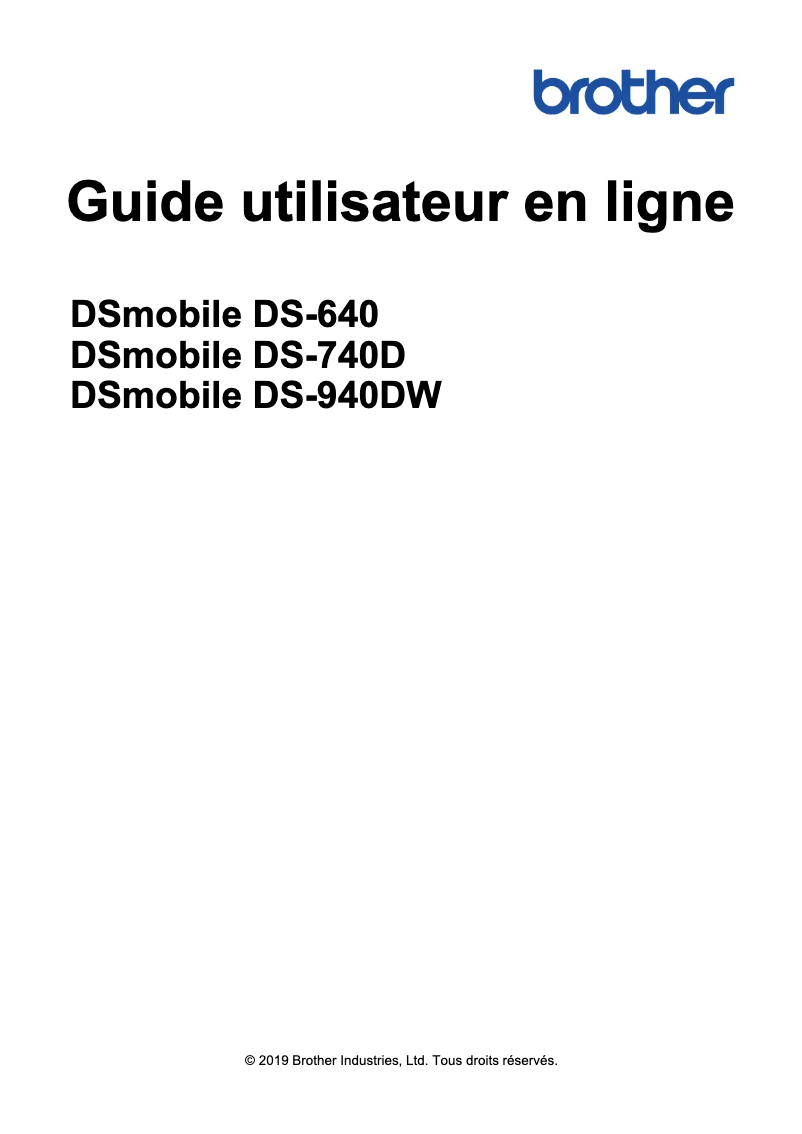 Page n°1 - Manuel utilisateur Brother DS-640