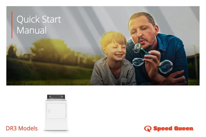 Page n°1 - Guide de démarrage rapide Speed Queen DR3003WE