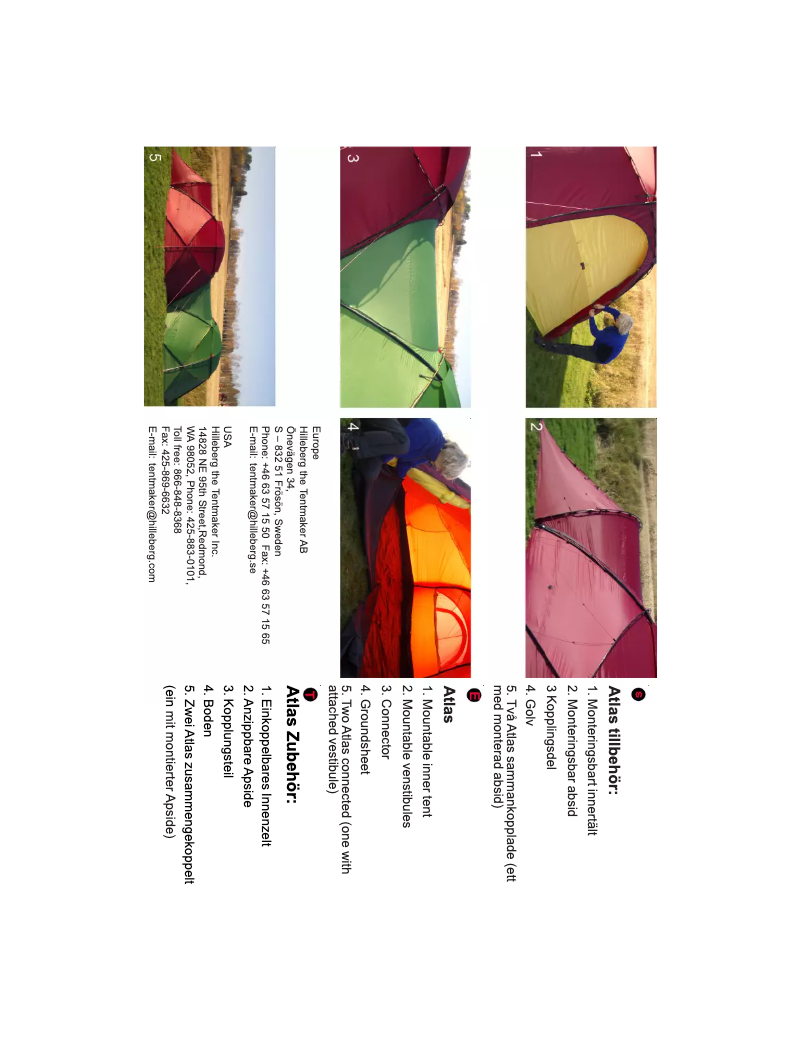 Page n°1 - Manuel utilisateur Hilleberg Atlas
