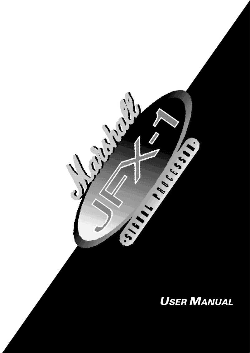 Page n°1 - Manuel utilisateur Marshall JFX-1 Signal Processor