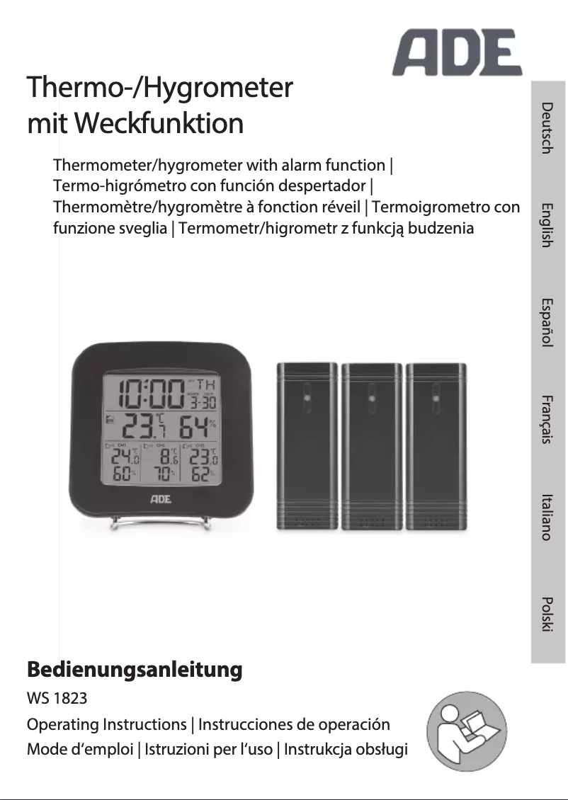Image de la première page du manuel de l'appareil WS 1823
