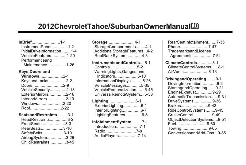 Image de la première page du manuel de l'appareil Captiva (2012)