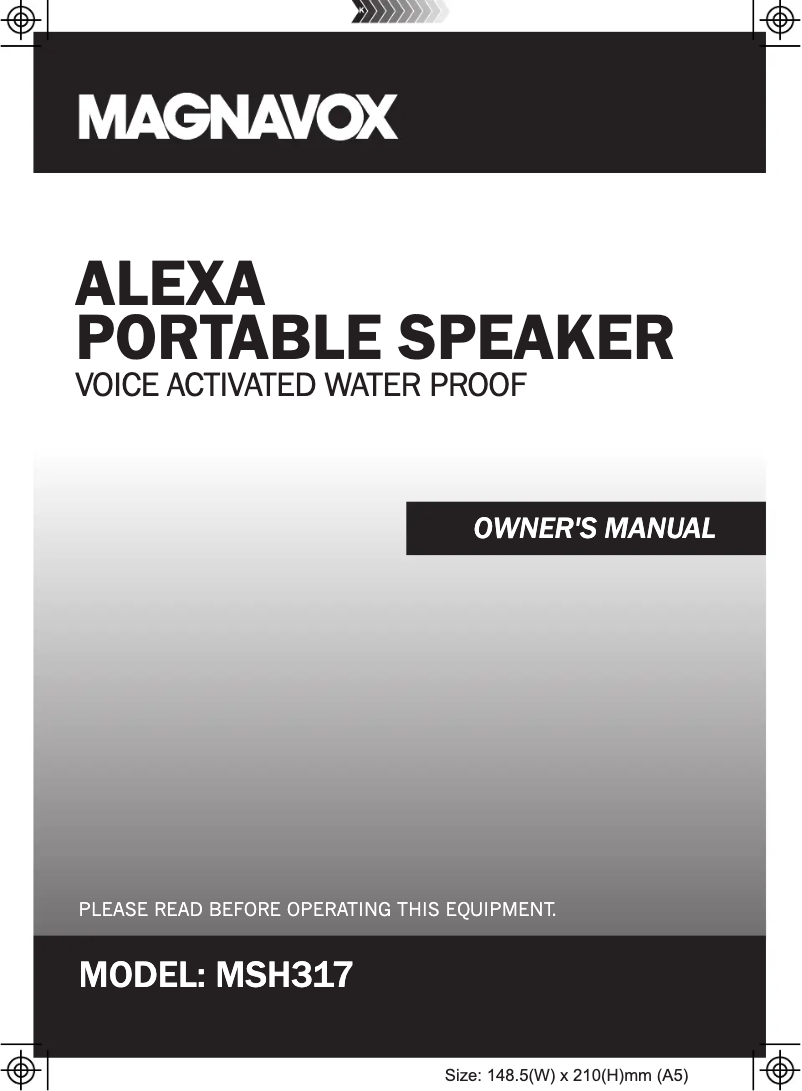 Image de la première page du manuel de l'appareil MSH317