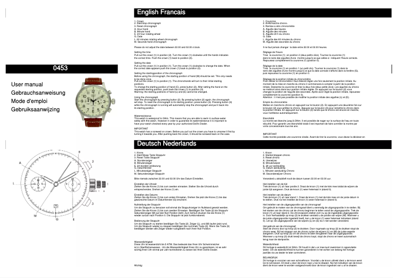 Page n°1 - Manuel utilisateur Davis 0453