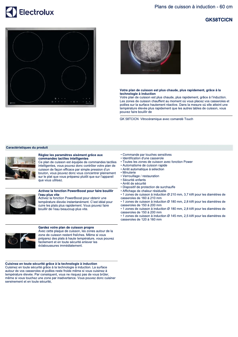 Image de la première page du manuel de l'appareil GK58TCICN