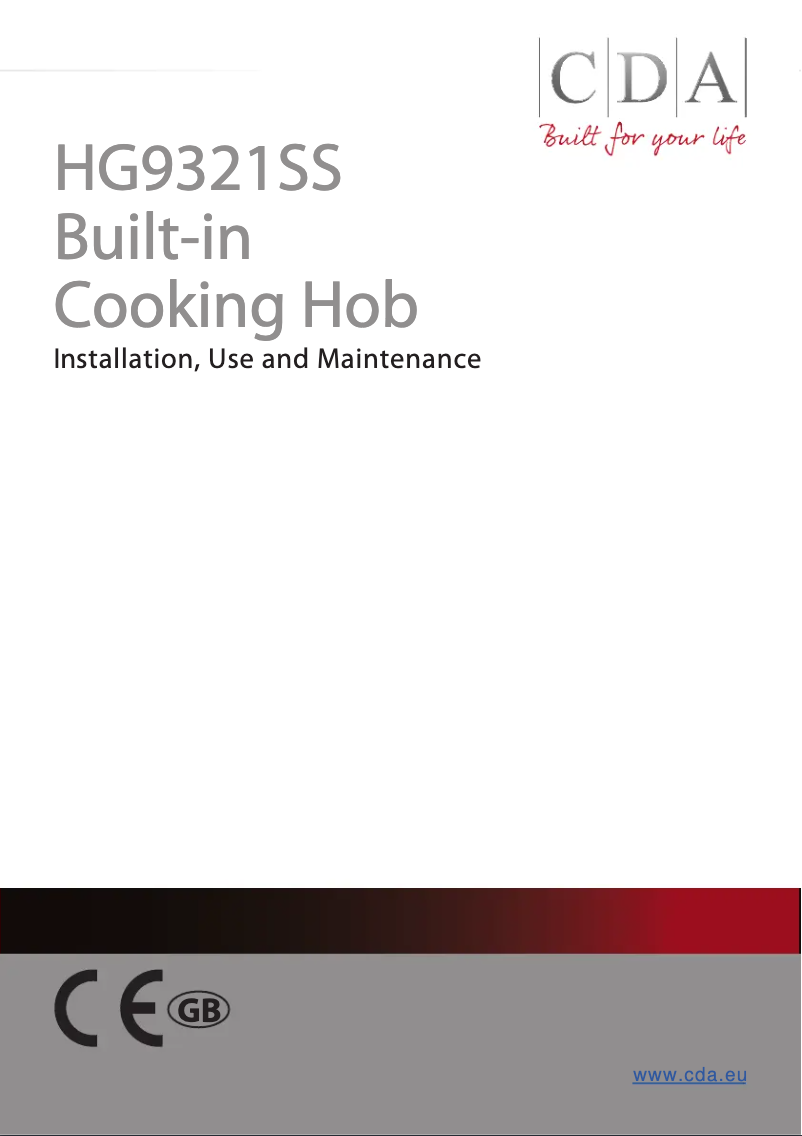 Image de la première page du manuel de l'appareil HG9321SS