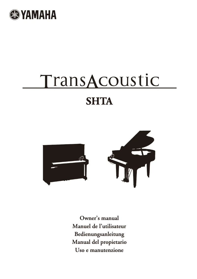 Page n°1 - Manuel utilisateur Yamaha TransAcoustic SHTA