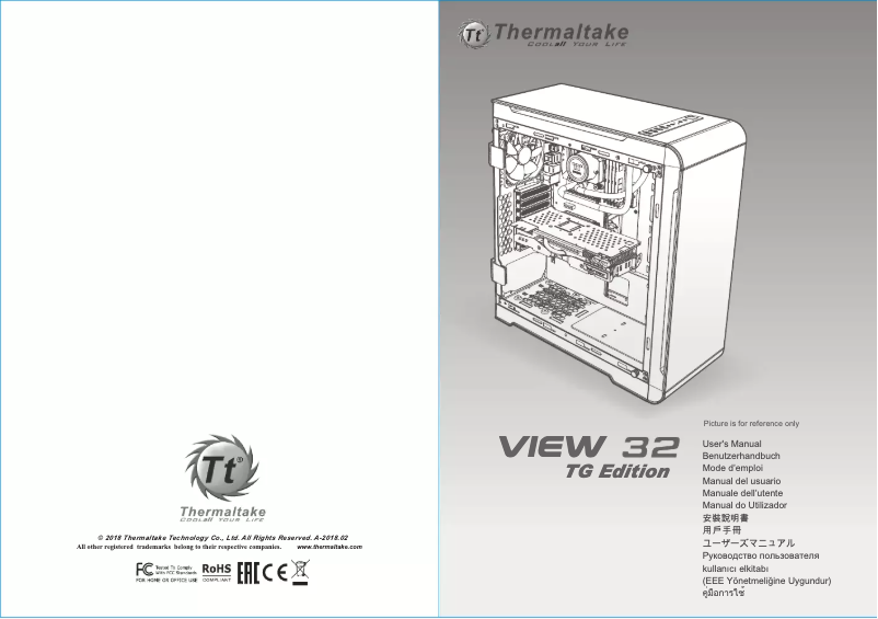 Page 1 de la notice Manuel utilisateur Thermaltake View 32