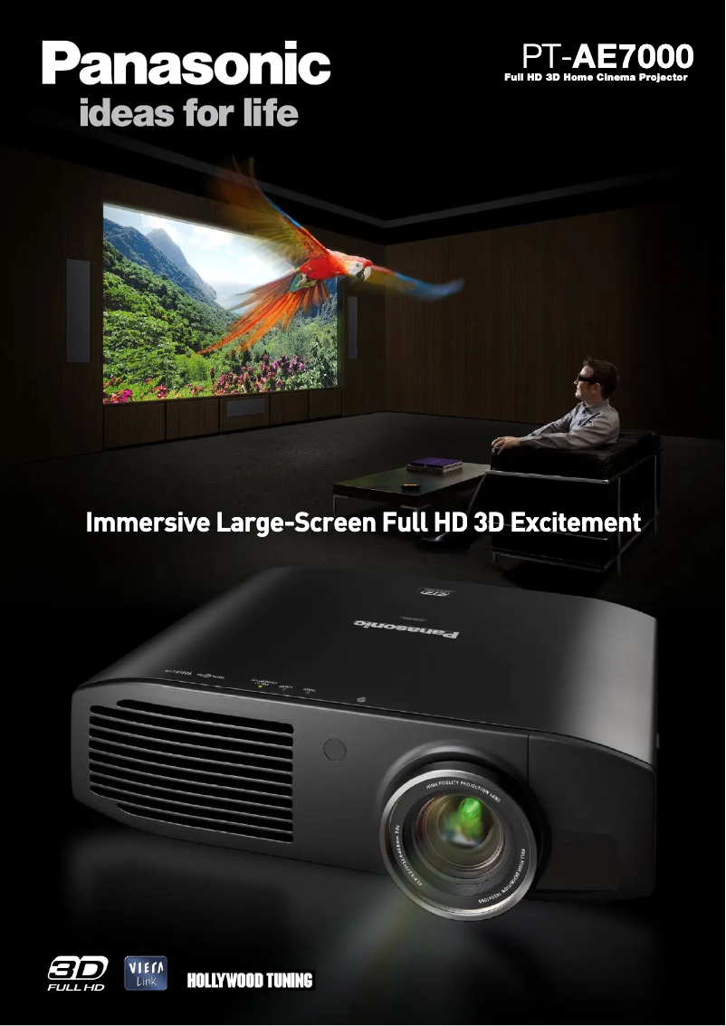 Page 1 of the manual User Manual Panasonic PTAE7000U