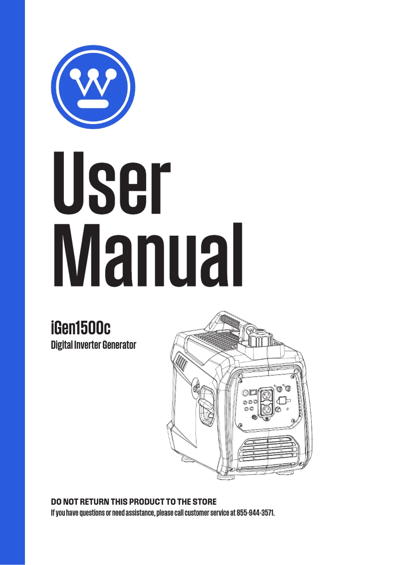 Image de la première page du manuel de l'appareil iGen1500c