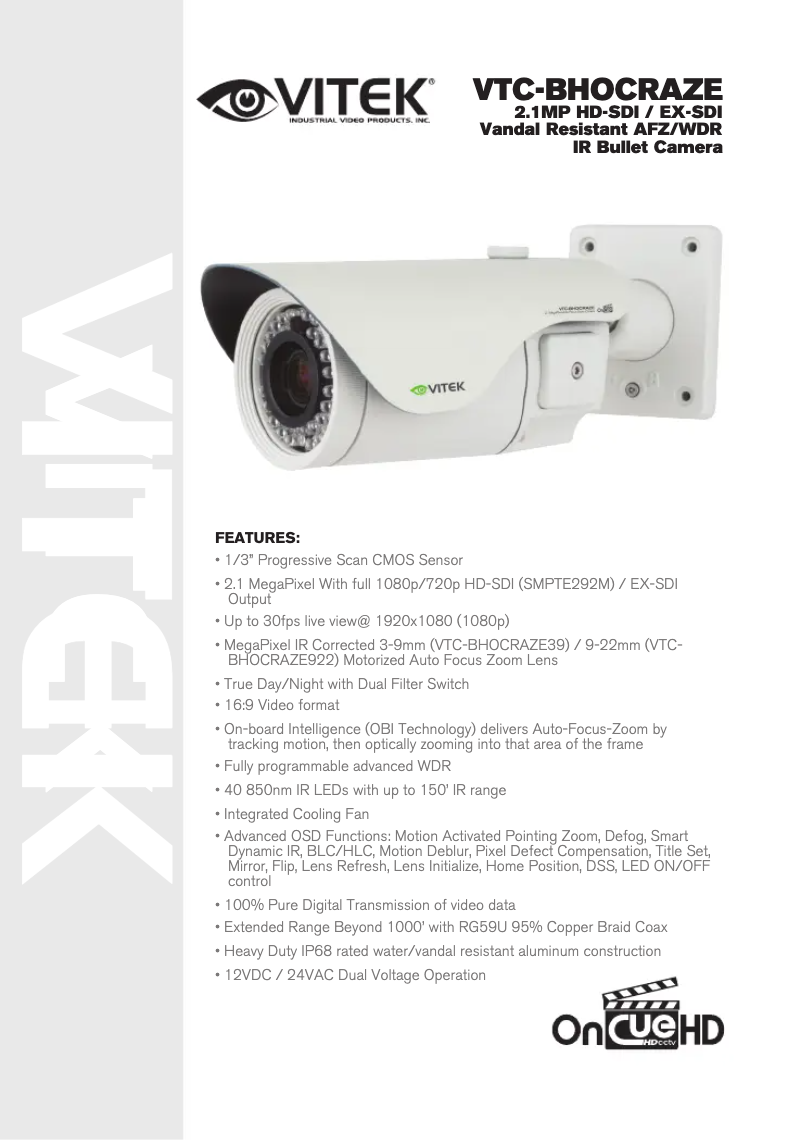 Image de la première page du manuel de l'appareil VTC-BHOCRAZE